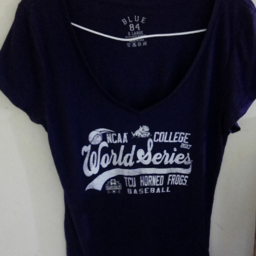 Blue 84 Women's Purple NCAA World Series Tee